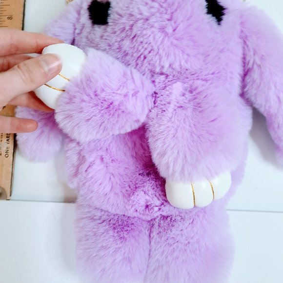 Kawaii Purple Plush Cute Rabbit Crossbody Bag/Backpack - Picture 5 of 13